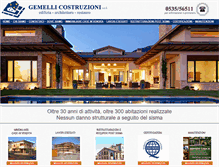 Tablet Screenshot of gemellicostruzioni.com